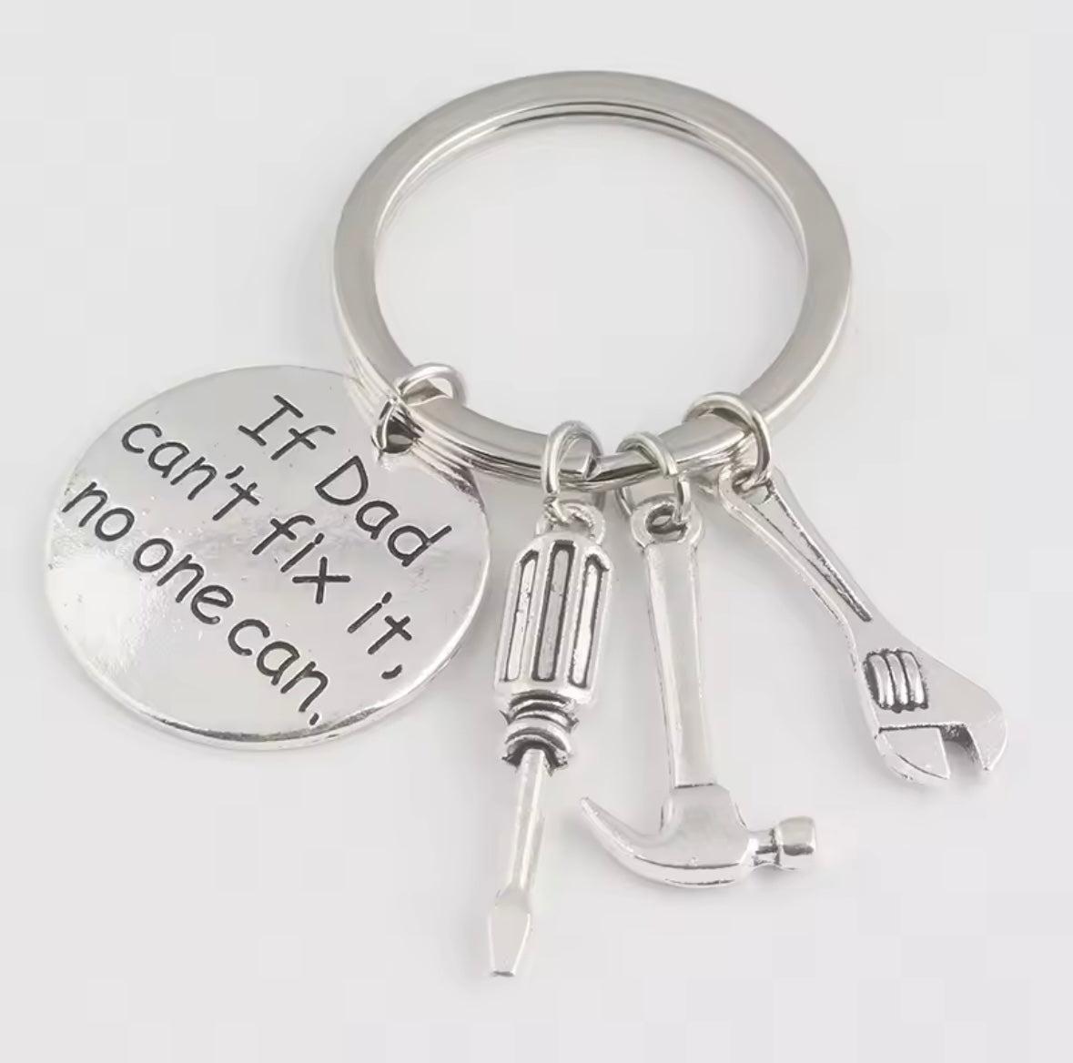 “If Dad Can’t Fix It, No One Can” Hand Tools Keychain