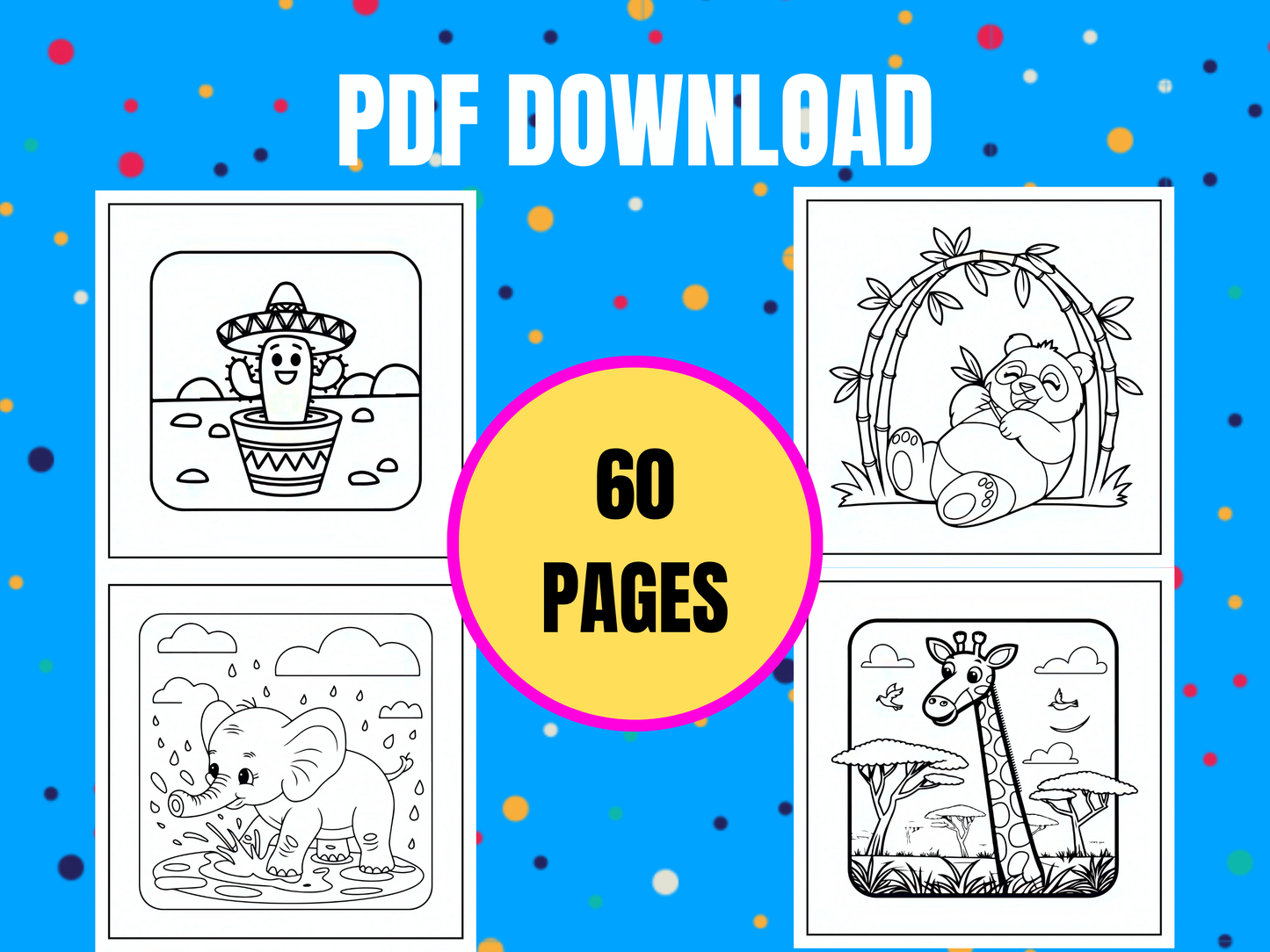 Cozy Critters Coloring Book | Cute & Relaxing Animal Designs | Digital Download