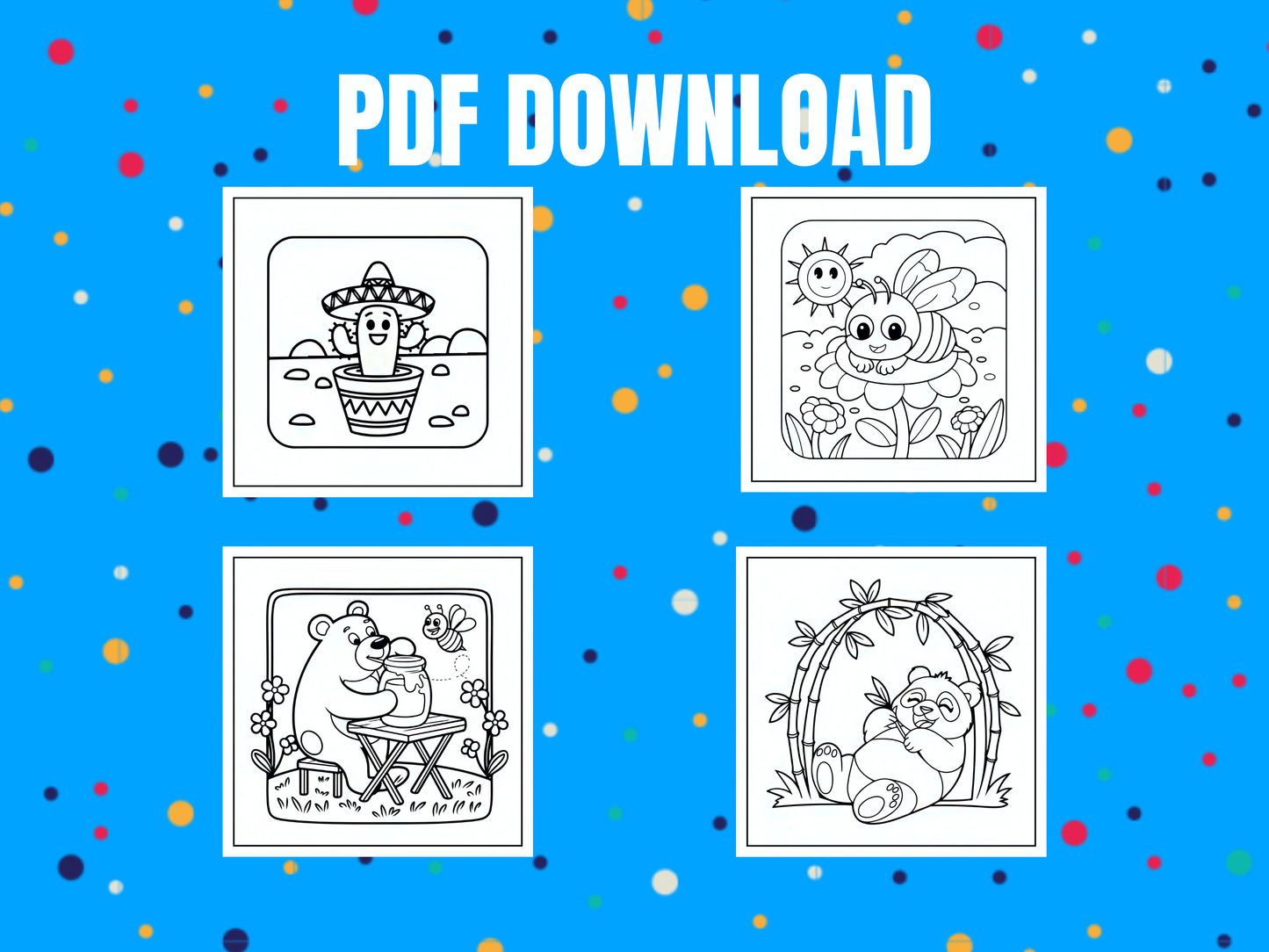 Cozy Critters Coloring Book | Cute & Relaxing Animal Designs | Digital Download