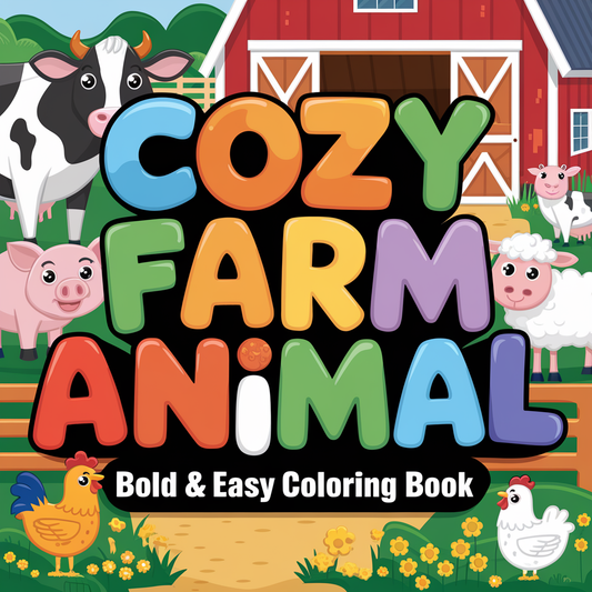 Cozy Critters Coloring Book | Cute & Relaxing Animal Designs | Digital Download